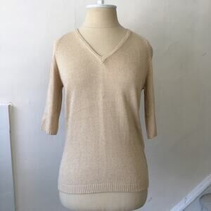 QUO Gold shimmer knit top